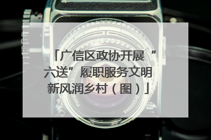 广信区政协开展“六送”履职服务文明新风润乡村（图）