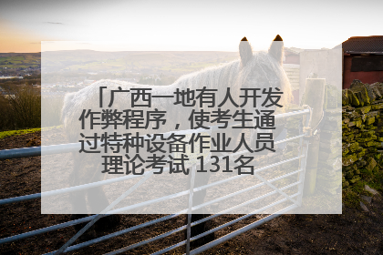 广西一地有人开发作弊程序，使考生通过特种设备作业人员理论考试 131名考生证书被撤销