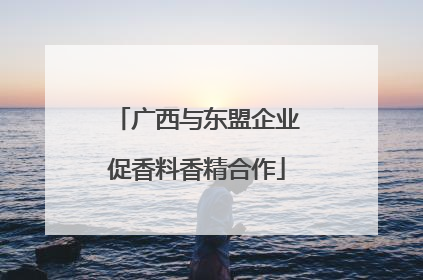 广西与东盟企业促香料香精合作