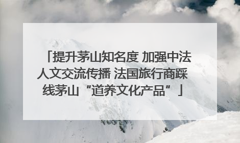 提升茅山知名度 加强中法人文交流传播 法国旅行商踩线茅山“道养文化产品”