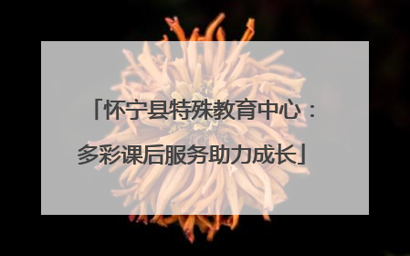 怀宁县特殊教育中心：多彩课后服务助力成长