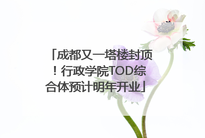 成都又一塔楼封顶！行政学院TOD综合体预计明年开业