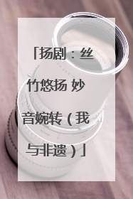 扬剧：丝竹悠扬 妙音婉转（我与非遗）