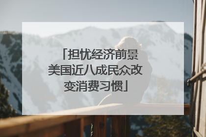 担忧经济前景 美国近八成民众改变消费习惯