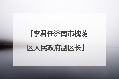 李君任济南市槐荫区人民政府副区长