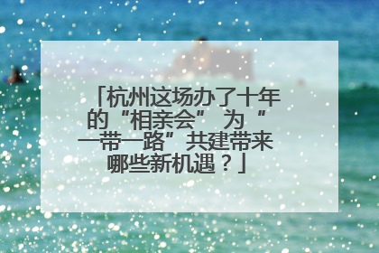 杭州这场办了十年的“相亲会” 为“一带一路”共建带来哪些新机遇？