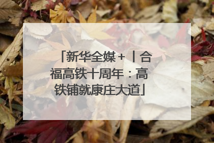 新华全媒＋丨合福高铁十周年：高铁铺就康庄大道