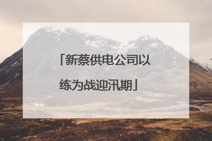 新蔡供电公司以练为战迎汛期