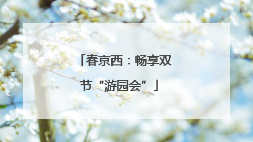 春京西：畅享双节“游园会”