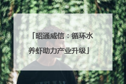 昭通威信：循环水养虾助力产业升级