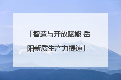 智造与开放赋能 岳阳新质生产力提速