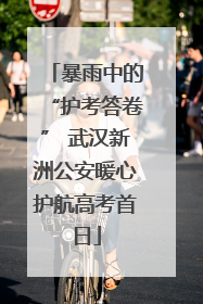 暴雨中的“护考答卷” 武汉新洲公安暖心护航高考首日