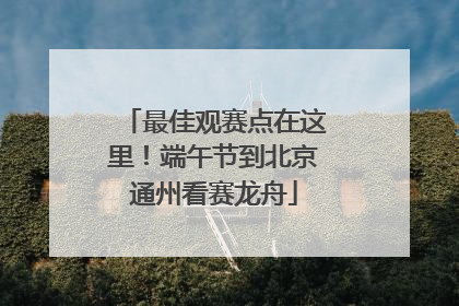 最佳观赛点在这里！端午节到北京通州看赛龙舟