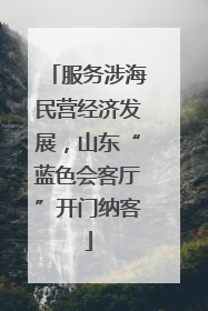 服务涉海民营经济发展，山东“蓝色会客厅”开门纳客