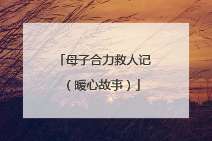 母子合力救人记（暖心故事）