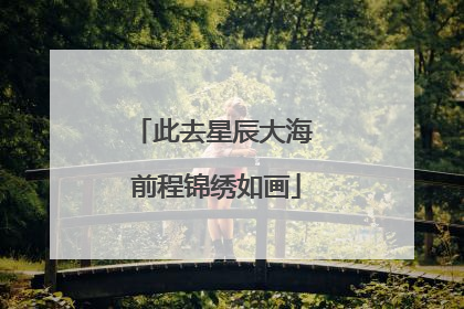 此去星辰大海 前程锦绣如画