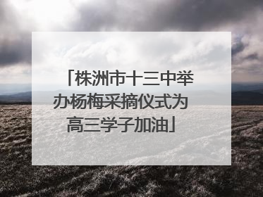 株洲市十三中举办杨梅采摘仪式为高三学子加油