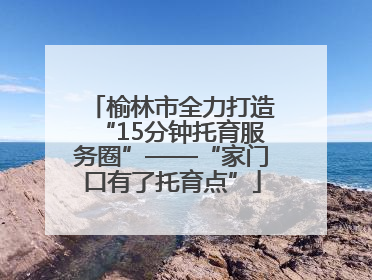 榆林市全力打造“15分钟托育服务圈”——“家门口有了托育点”