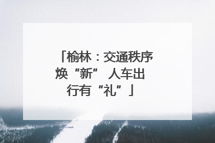 榆林：交通秩序焕“新” 人车出行有“礼”
