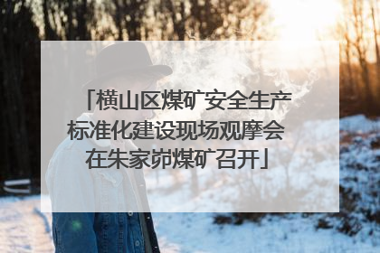 横山区煤矿安全生产标准化建设现场观摩会在朱家峁煤矿召开