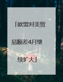 欧盟对美贸易顺差4月继续扩大