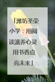 潍坊圣荣小学：用阅读滋养心灵 用书香点亮未来