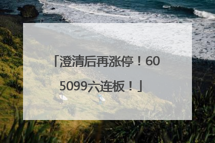 澄清后再涨停！605099六连板！