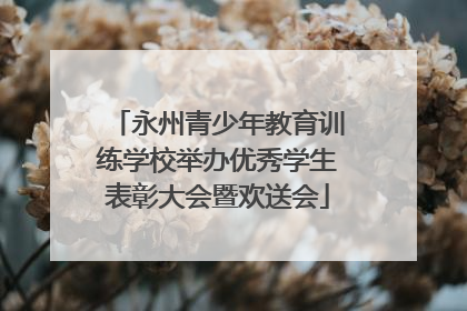 永州青少年教育训练学校举办优秀学生表彰大会暨欢送会