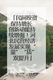 民间投资保持增长 创新动能持续增强！河北民营经济发展实现“量”“质”双提升
