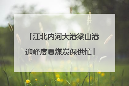 江北内河大港梁山港迎峰度夏煤炭保供忙