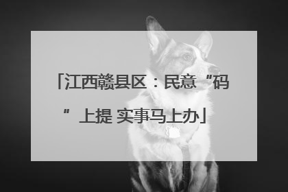 江西赣县区：民意“码”上提 实事马上办