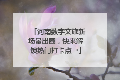河南数字文旅新场景出圈，快来解锁热门打卡点→