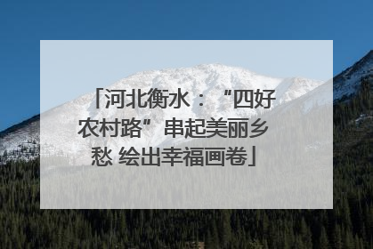 河北衡水：“四好农村路”串起美丽乡愁 绘出幸福画卷
