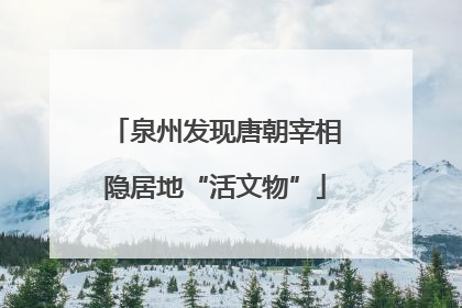 泉州发现唐朝宰相隐居地“活文物”