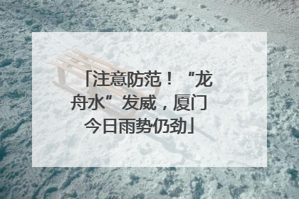 注意防范！“龙舟水”发威，厦门今日雨势仍劲