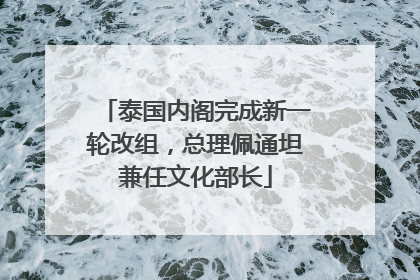 泰国内阁完成新一轮改组，总理佩通坦兼任文化部长