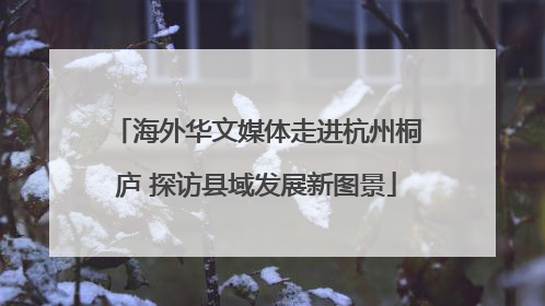 海外华文媒体走进杭州桐庐 探访县域发展新图景