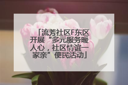 流芳社区F东区开展“多元服务暖人心，社区情谊一家亲”便民活动