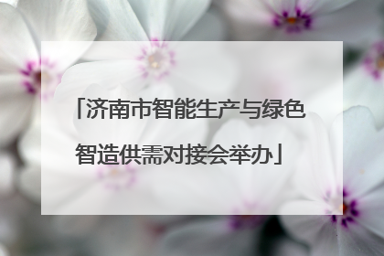 济南市智能生产与绿色智造供需对接会举办