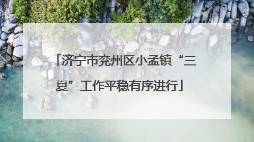 济宁市兖州区小孟镇“三夏”工作平稳有序进行