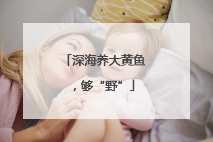 深海养大黄鱼，够“野”