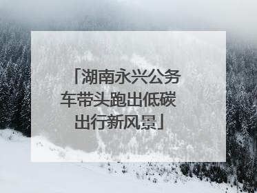 湖南永兴公务车带头跑出低碳出行新风景