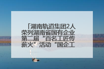 湖南轨道集团2人荣列湖南省国有企业第二届“百名工匠传薪火”活动“国企工匠”人才宣传名单