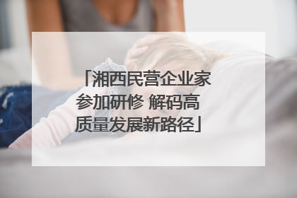 湘西民营企业家参加研修 解码高质量发展新路径