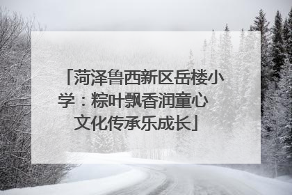 菏泽鲁西新区岳楼小学：粽叶飘香润童心 文化传承乐成长