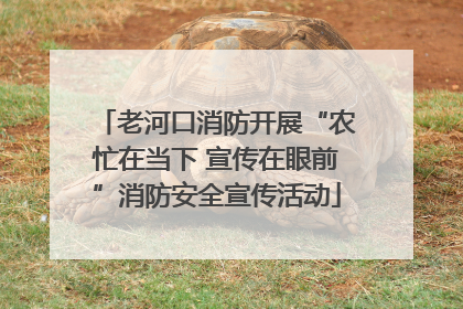 老河口消防开展“农忙在当下 宣传在眼前”消防安全宣传活动