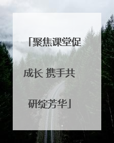 聚焦课堂促成长 携手共研绽芳华