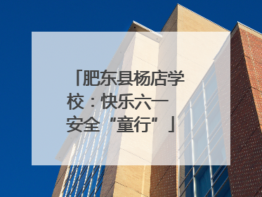 肥东县杨店学校：快乐六一 安全“童行”