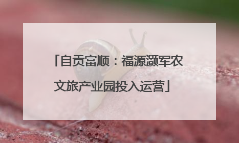 自贡富顺：福源灏军农文旅产业园投入运营