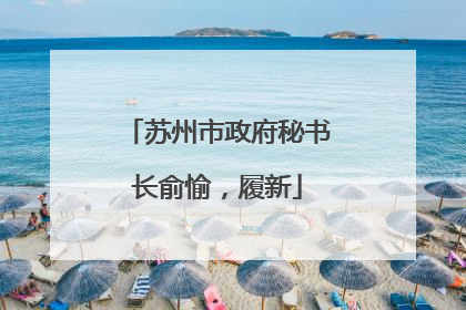 苏州市政府秘书长俞愉，履新